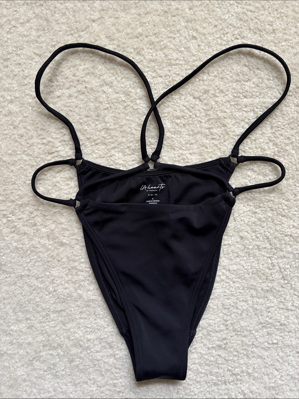 Black PacSun Strappy Bikini Bottoms